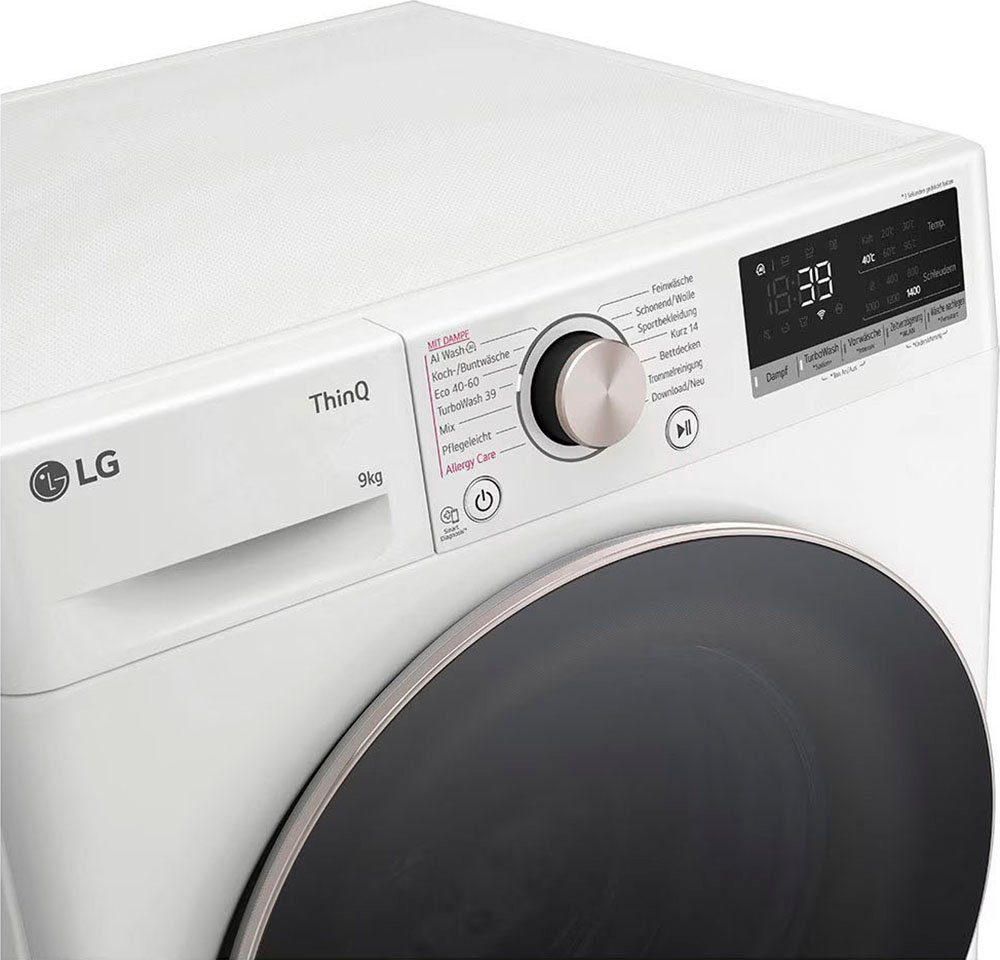 LG Waschmaschine F4WR709G, 9 kg, 1400 U/min