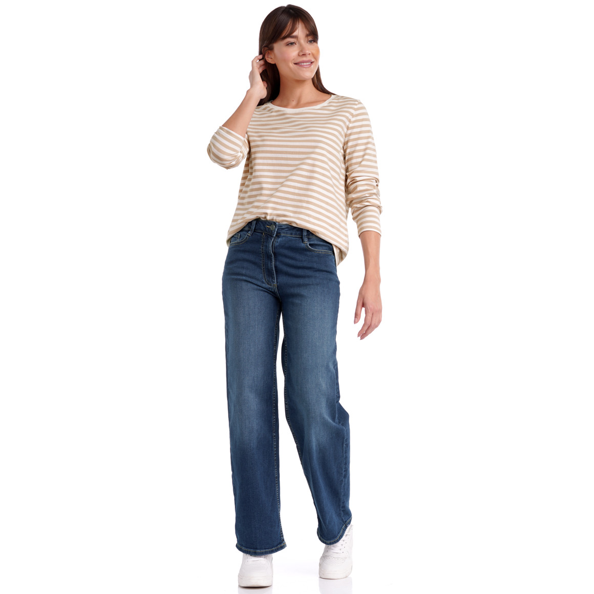 Damen Langarmshirt gestreift