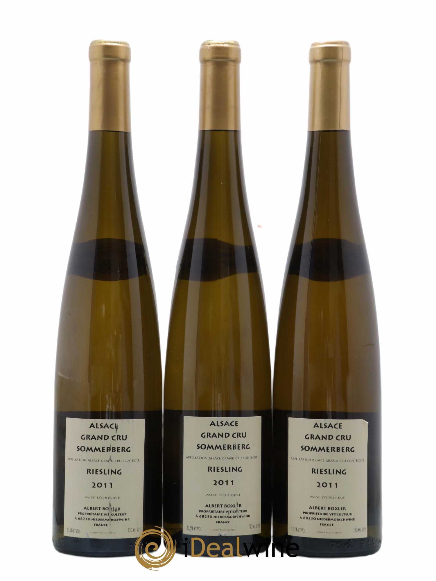Riesling Grand Cru Sommerberg Albert Boxler  2011 - Lot de 3 Bouteilles