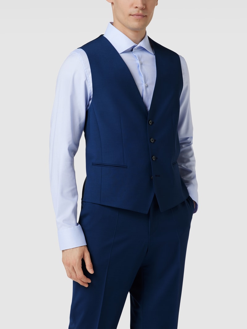 Weste mit Paspeltaschen in royalblau