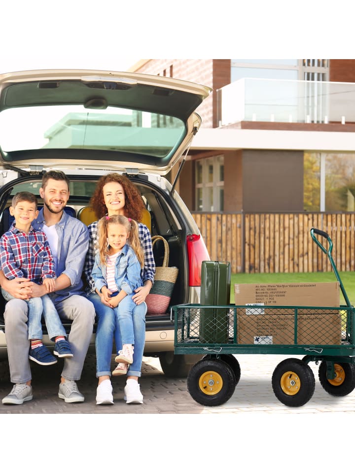 relaxdays Handwagen in Grün günstig kaufen onesize