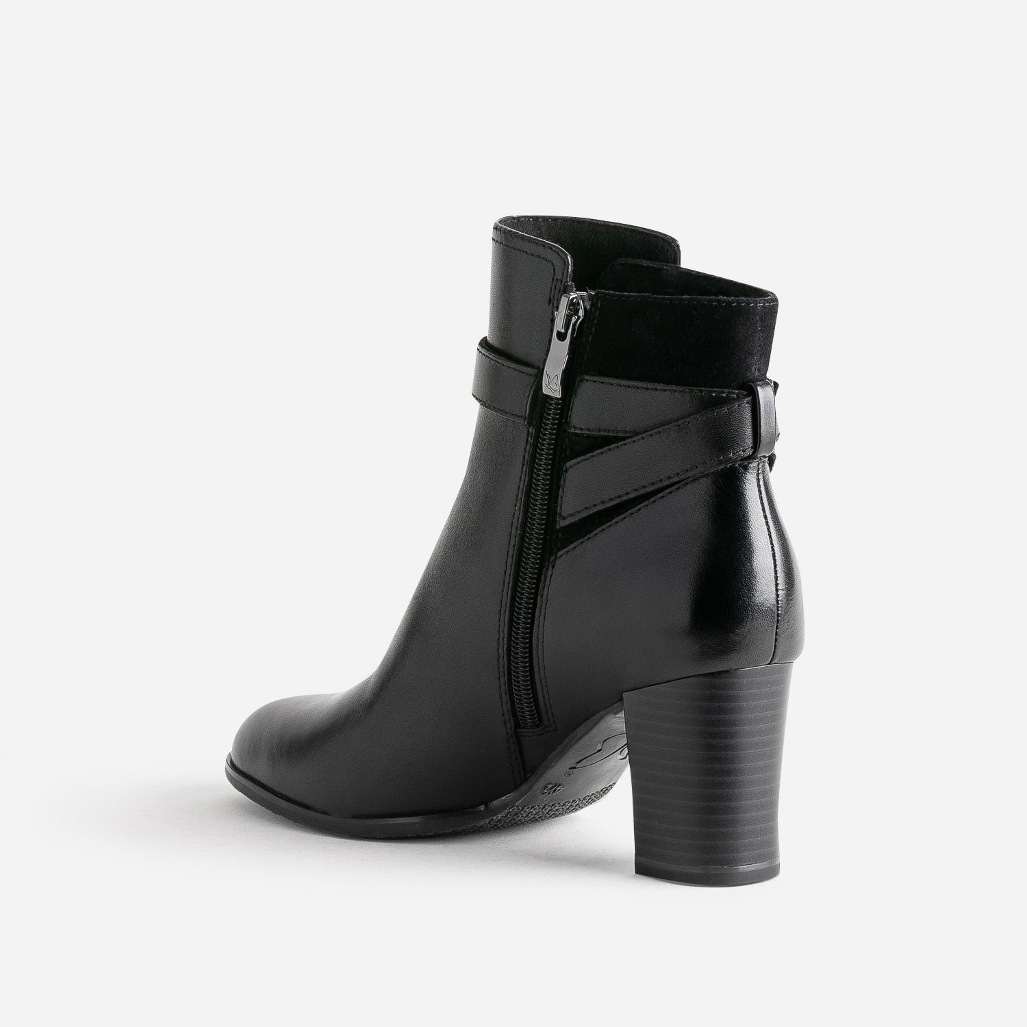 Boots CAPRICE noir en cuir et cuir velours