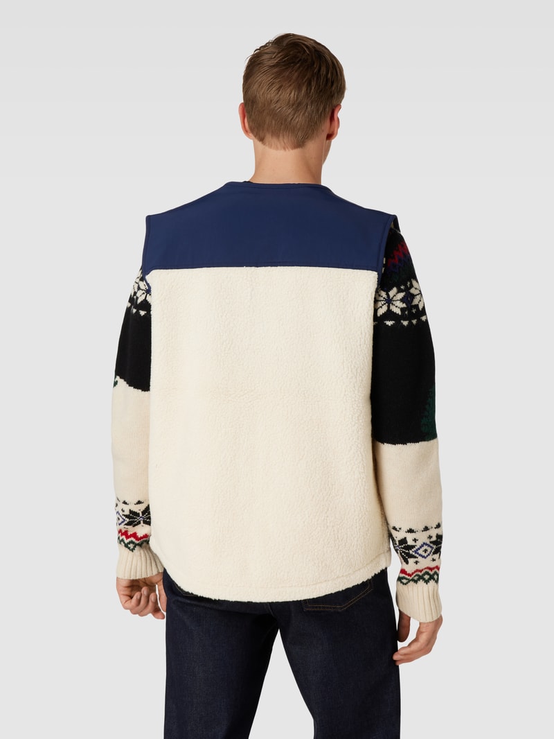 Weste mit Label-Details in beige