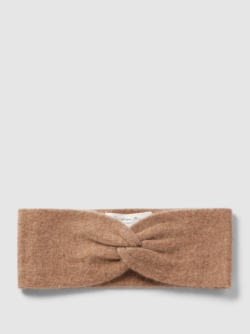 Stirnband aus Kaschmir in camel meliert