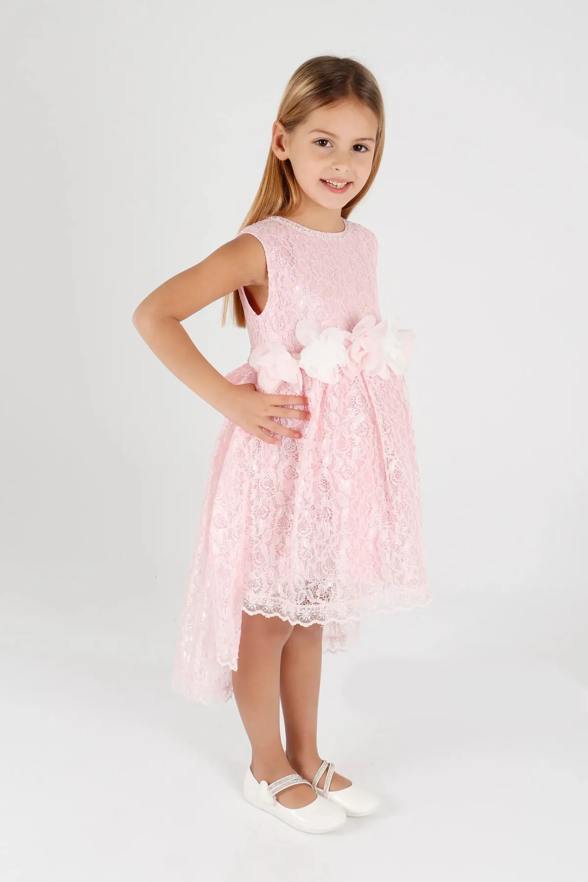 AHENGİM  Mädchen-Abendkleid mit Spitze, Ak2208