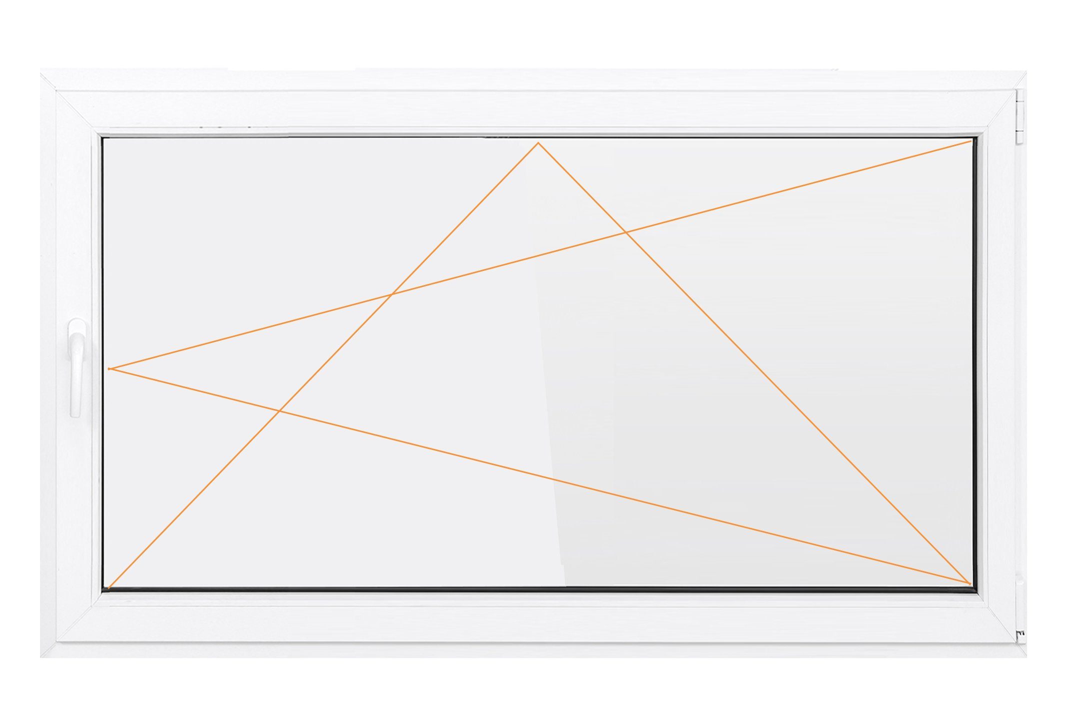 SN DECO GROUP Kellerfenster 1 Flügel 1000x600 Dreh-Kipp 2-fach Verglasung weiß 70 mm Profil, (Set), RC2 Sicherheitsbeschlag, Hochwertiges 5-Kammer-Profil