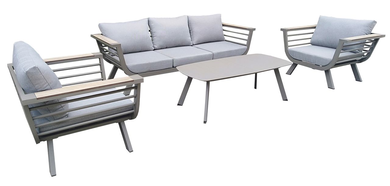 Garden Pleasure Lounge-Gruppe AROA, 4-tlg., 3-Sitzer Sofa