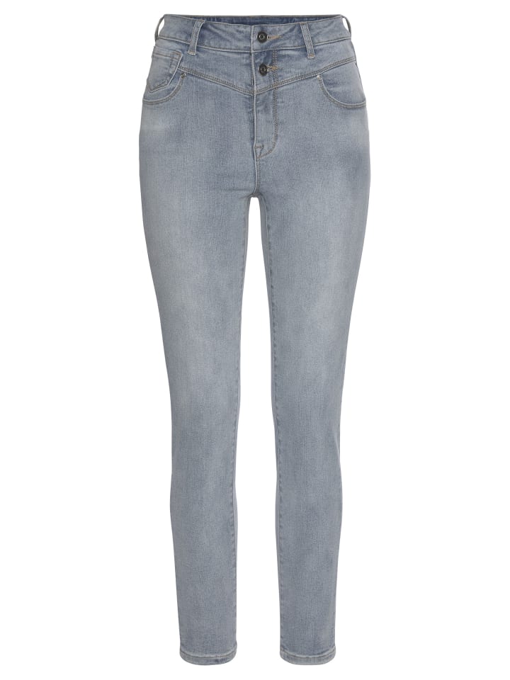 LASCANA Skinny-fit-Jeans in blue-washed günstig kaufen