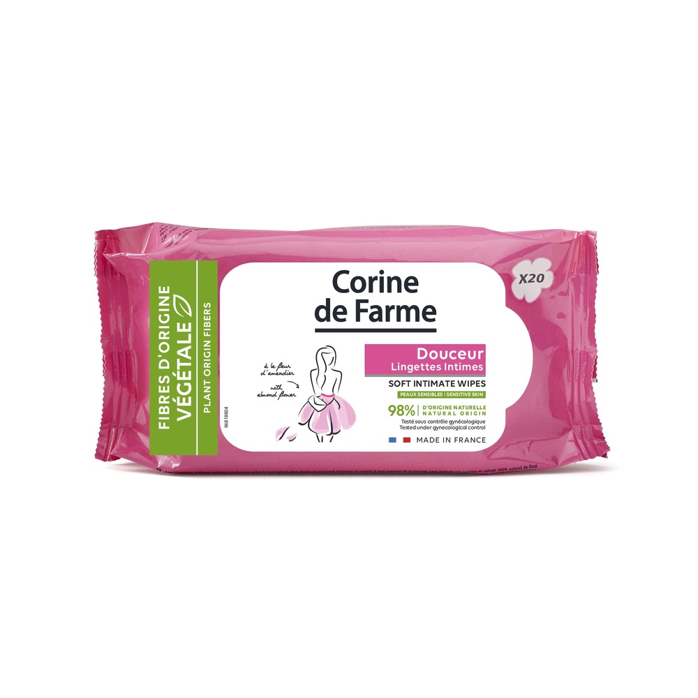 corine de farme Lingettes intimes douceur x20 Lingettes intimes