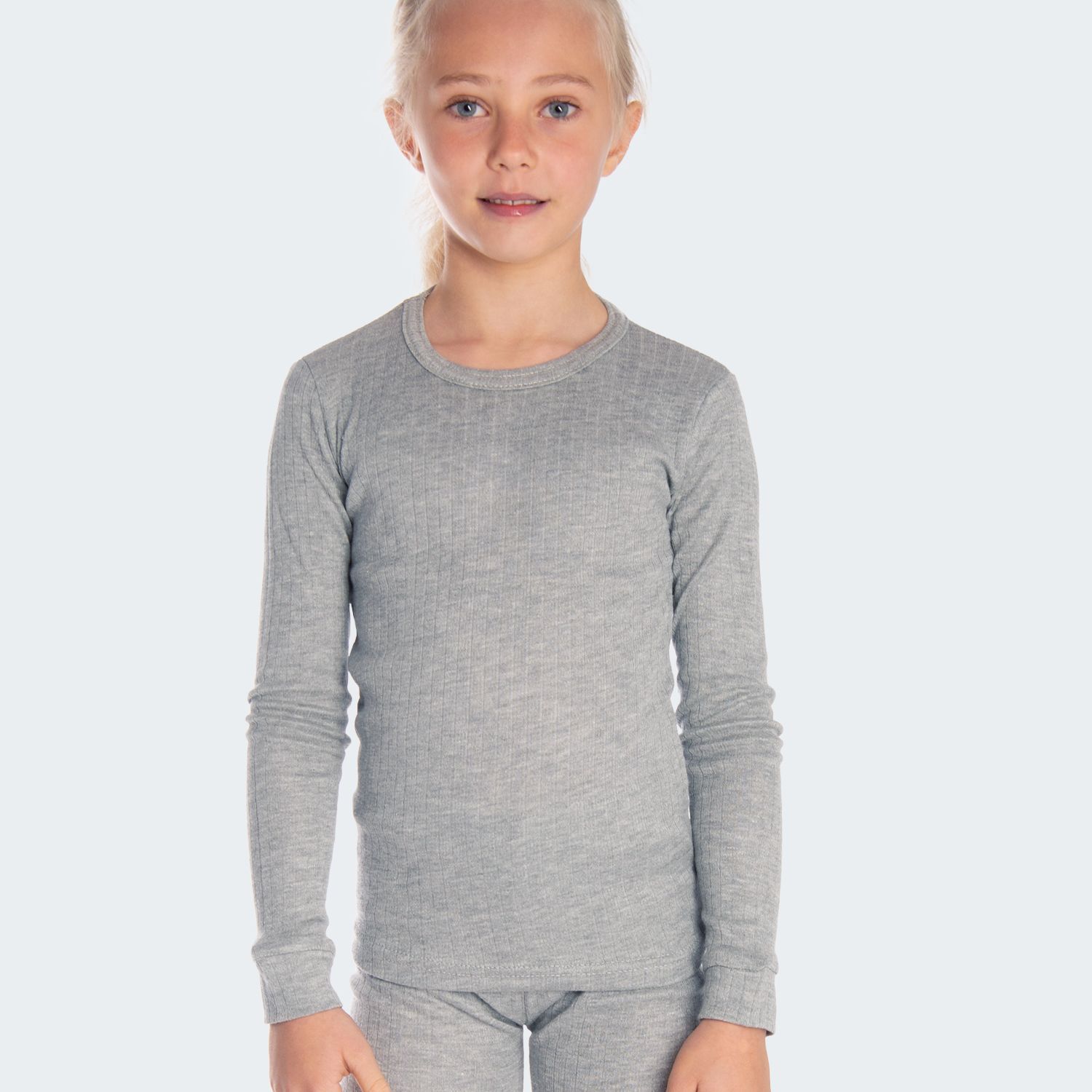 Black Snake Grau Kinder Thermounterhemd