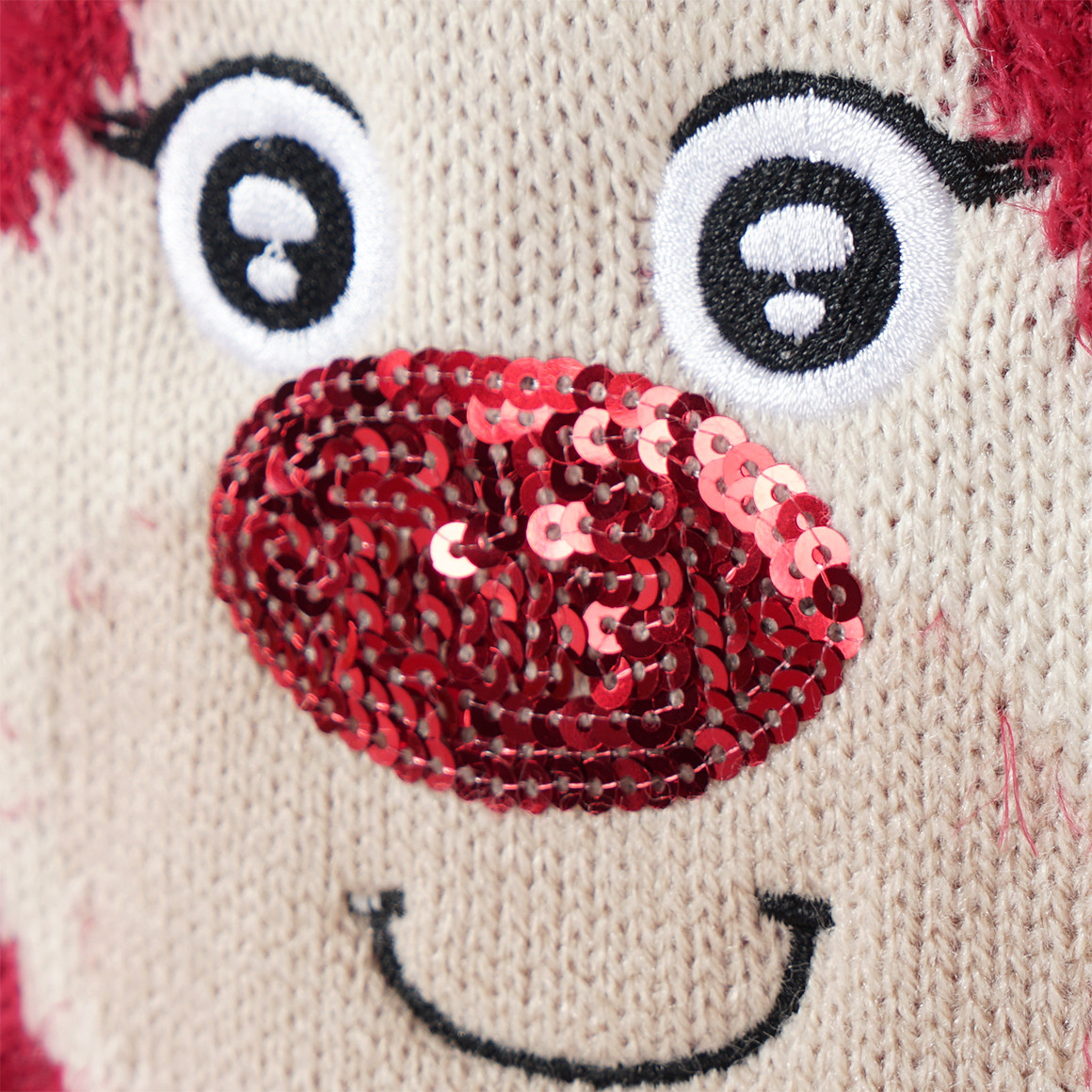 Mädchen Weihnachtspullover mit Pailletten rot
