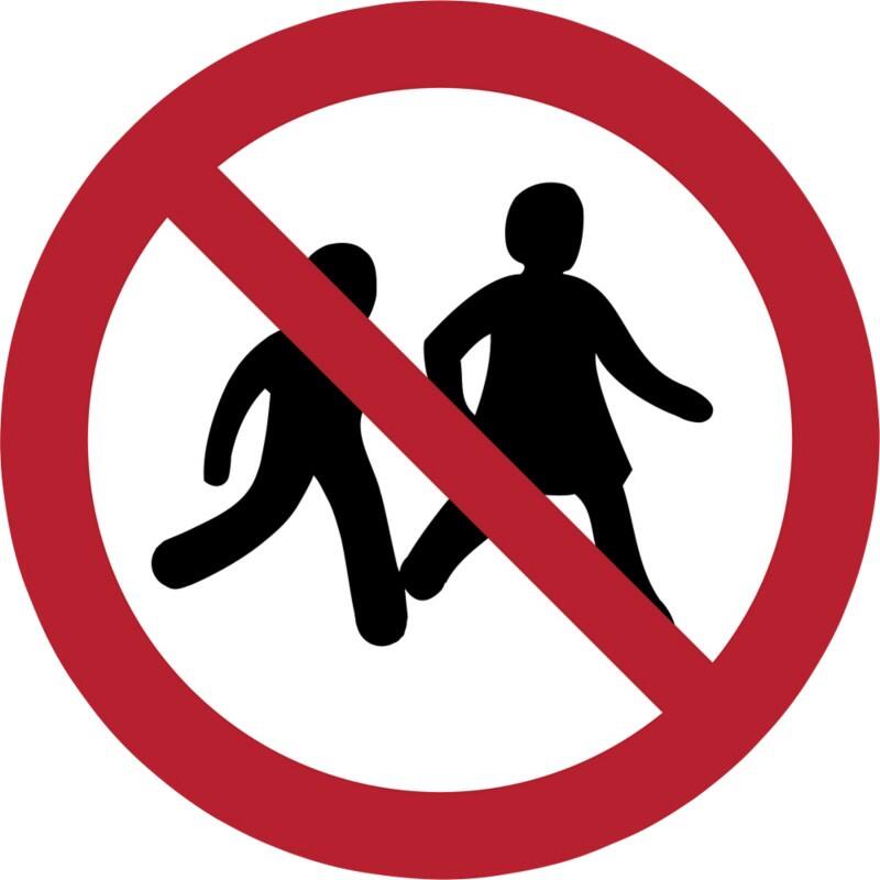 Djois Warnschild Kinder verboten Klebstoff, einschraubbar PP (Polypropylen) 30 (B) x 0,14 (H) cm 3 Stück