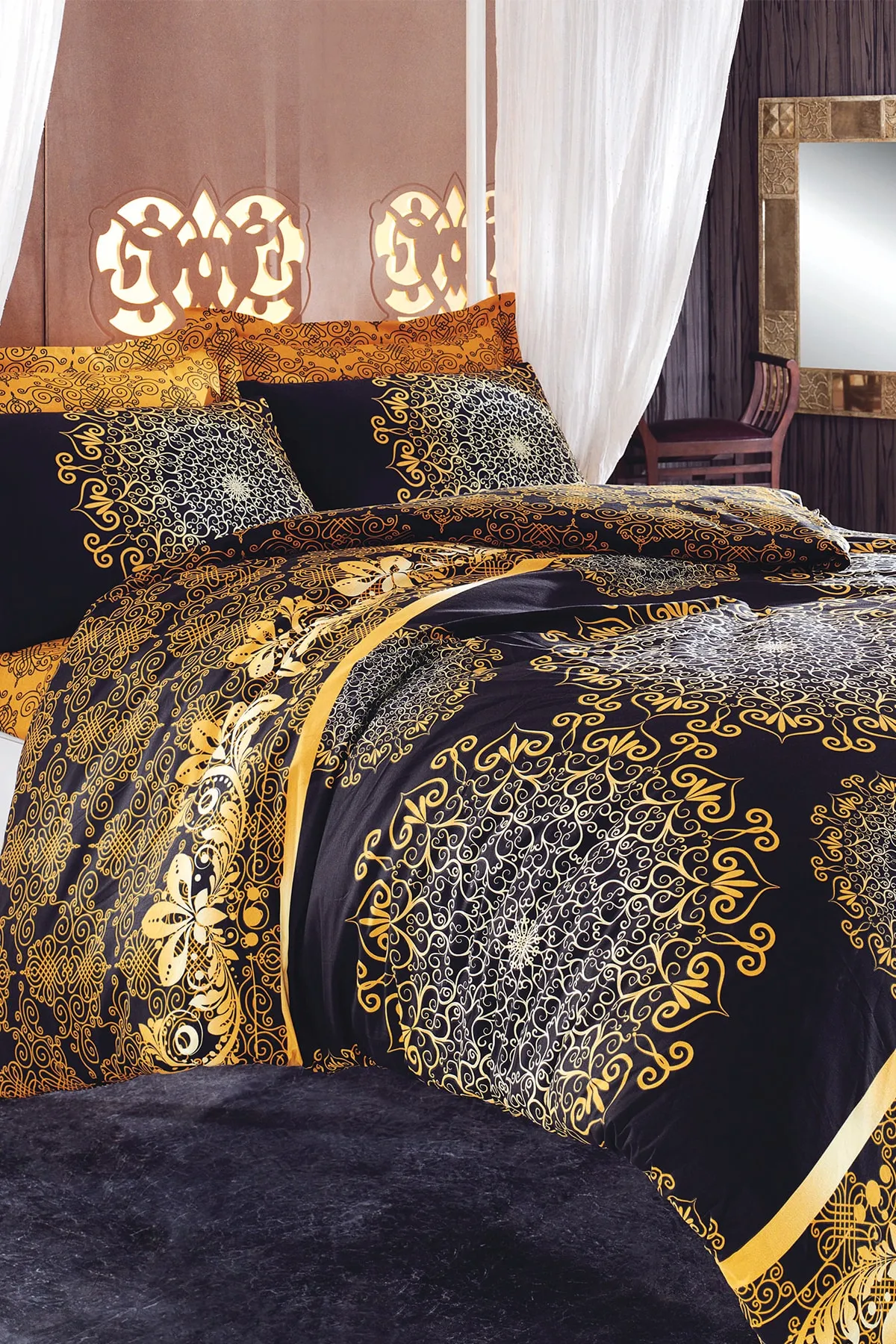 Çeyiz Diyarı  Ottoman-Doppelbettbezug-Set Gelb 178830