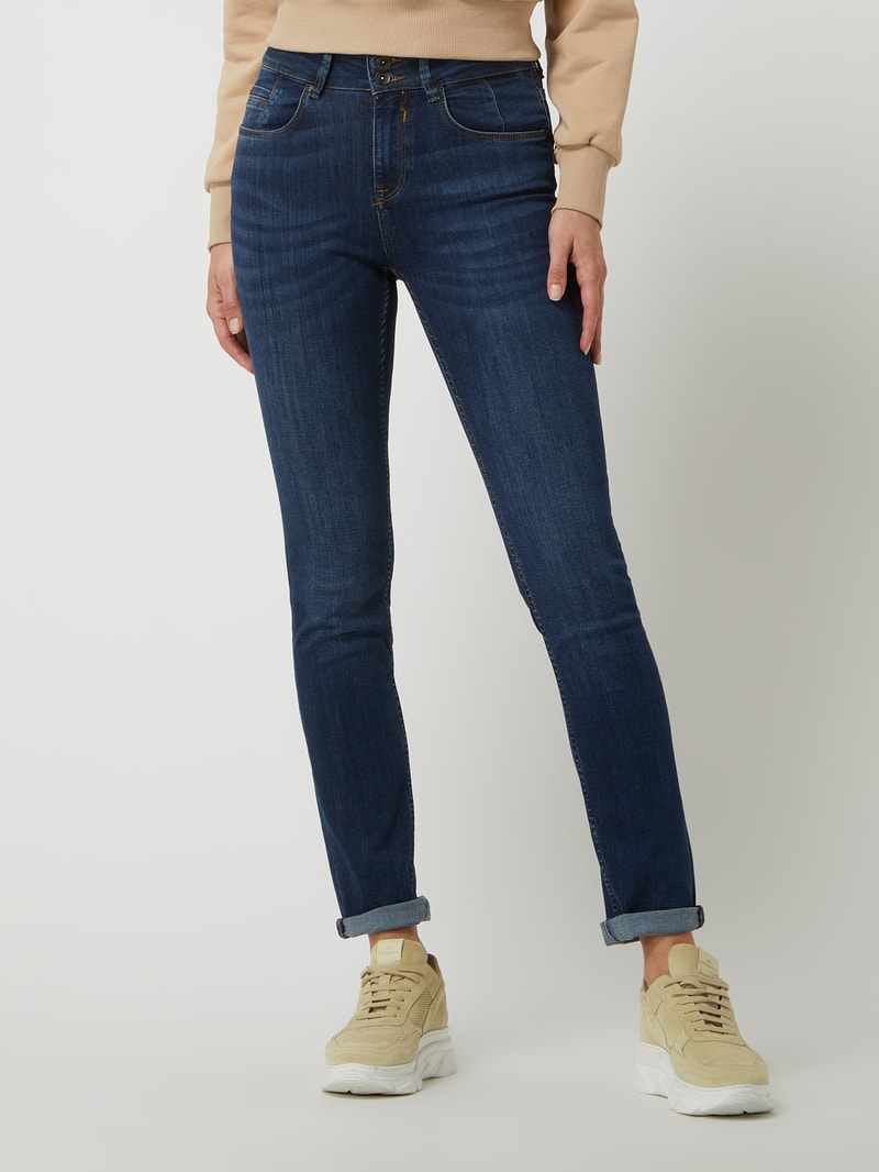 Slim Fit Jeans mit Stretch-Anteil Modell 'Caro' in blau