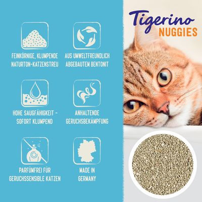 Tigerino Nuggies Sensitive Katzenstreu – parfümfrei