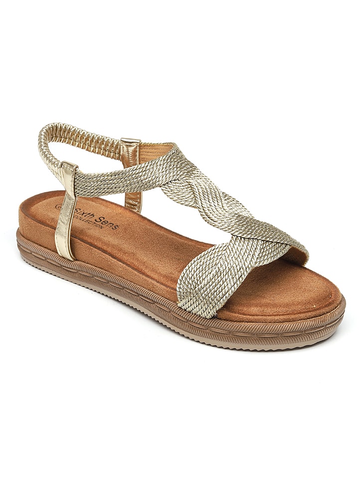 Sixth Sens Sandalen in Gold günstig kaufen