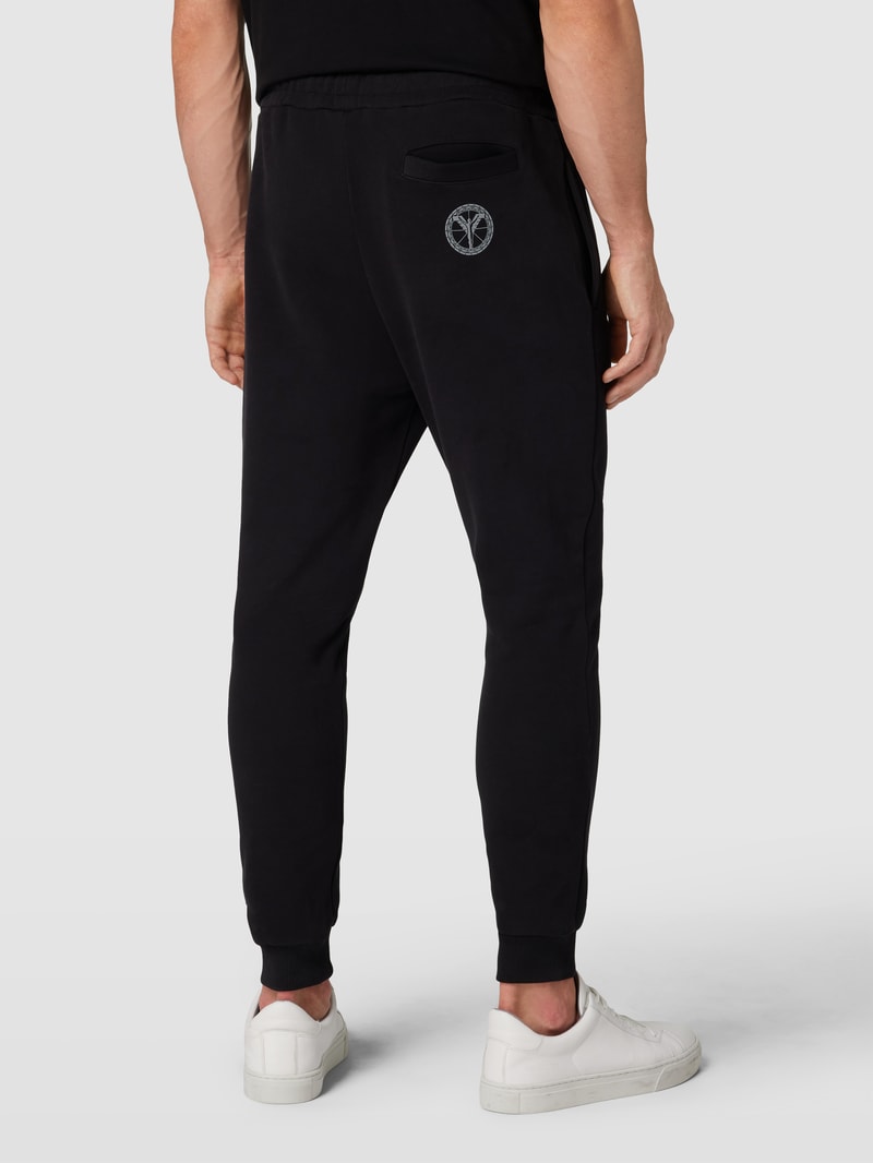 Sweatpants mit Label-Details in schwarz