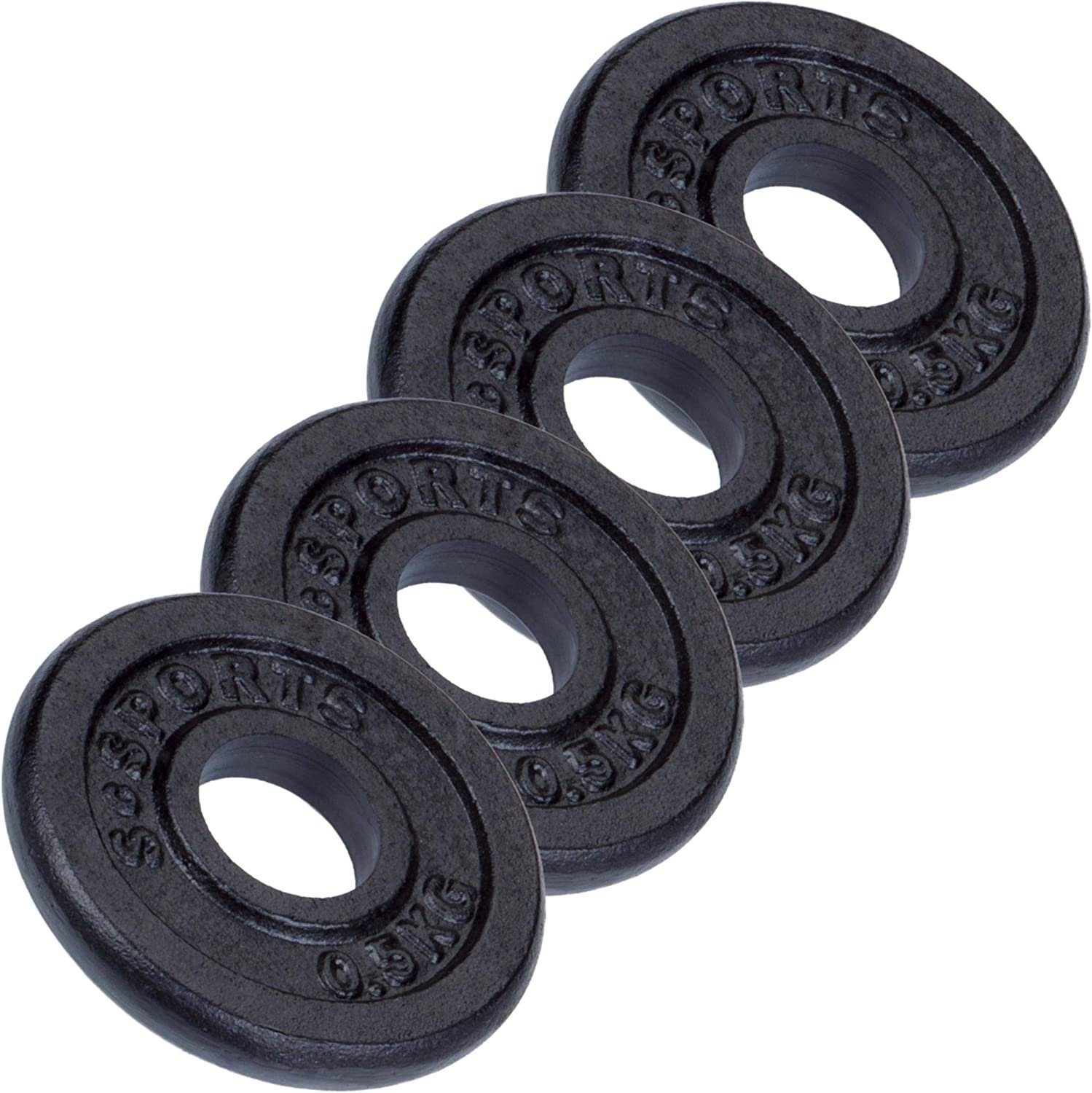 ScSPORTS® Hantelscheiben Set 2 kg Ø 30mm Gusseisen Gewichtsscheiben Gewichte, (10002953-tlg)