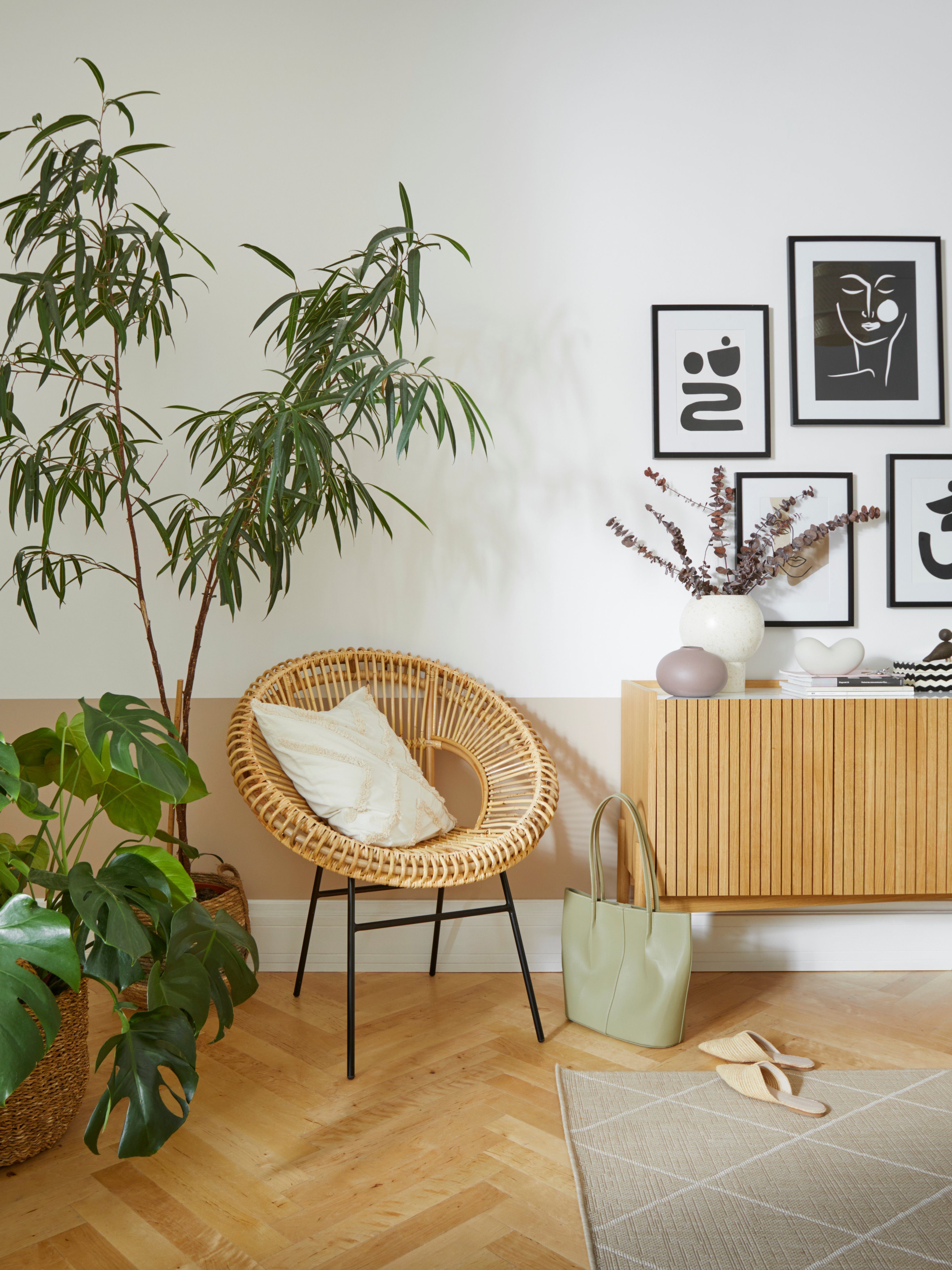 SIT Rattanstuhl, Rattan Vintage, Shabby Chic, Vintage