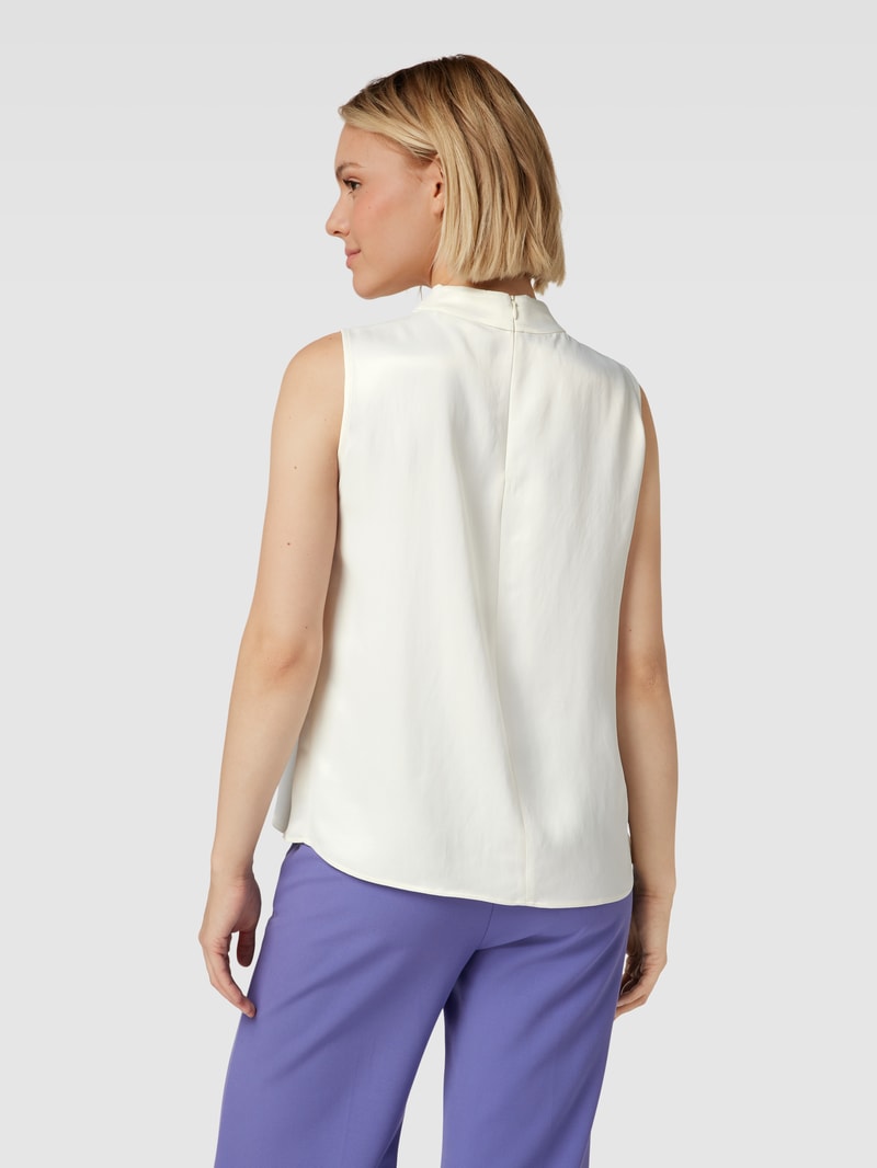 Blusenshirt mit Stehkragen in weiß