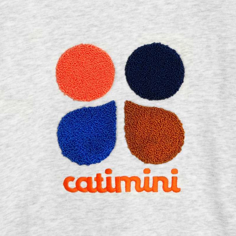Sweat garçon molleton gratté gris chiné Catimini