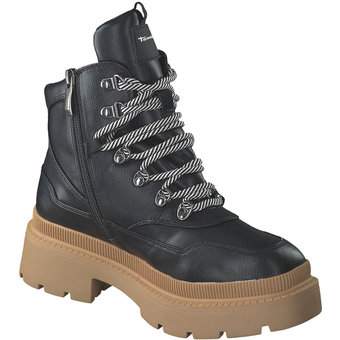 Tamaris Schnür Boots in schwarz