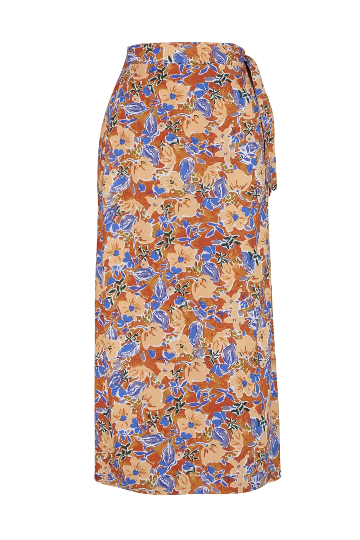 Trendyol Collection  Mehrfarbiger, floral gemusterter Midi-Webrock aus Viskosestoff TWOSS23ET00294