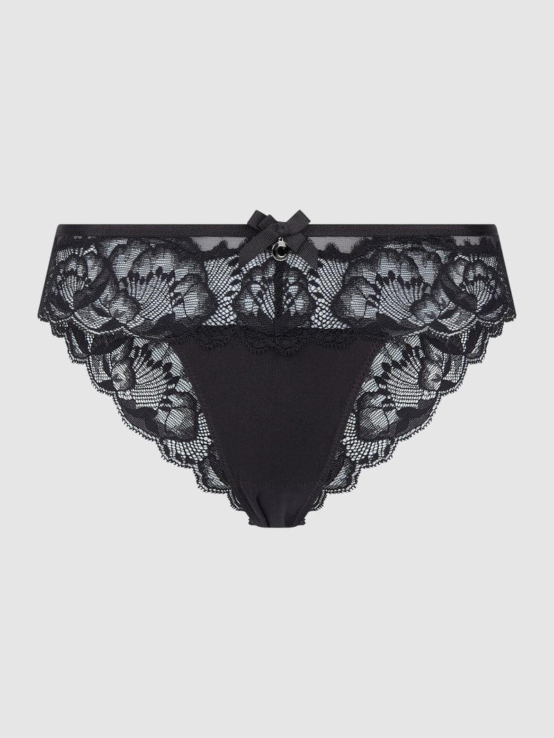 Tanga aus Mikrofaser Modell 'Orangerie' in schwarz