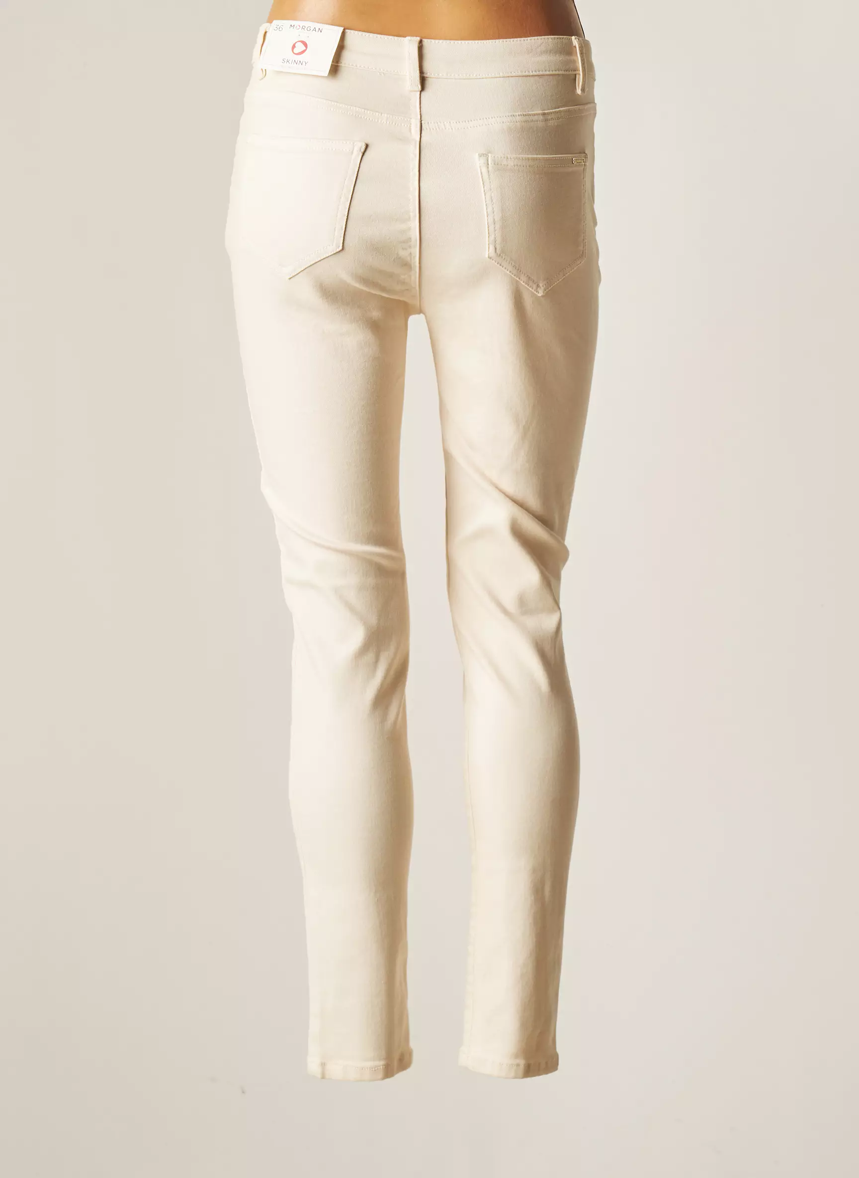 Morgan Pantalons Slim Femme couleur beige