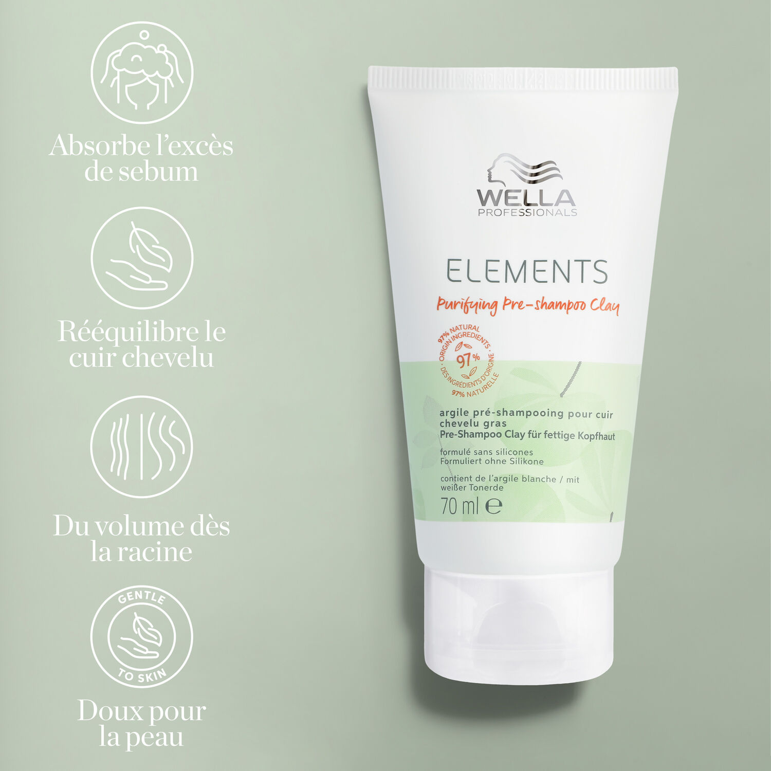 Wella Elements Argile Pré-Shampooing Purifiante