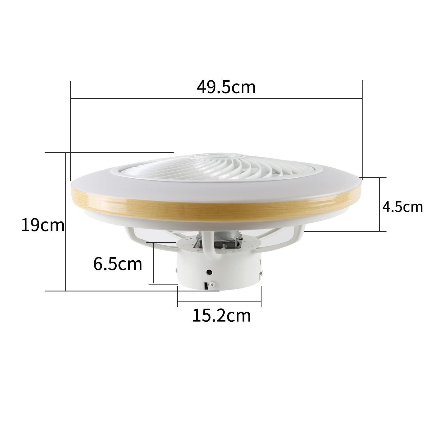 Nettlife Deckenventilator 61W Beleuchtung Fan Leise Dimmbar, Timer,Drehbar