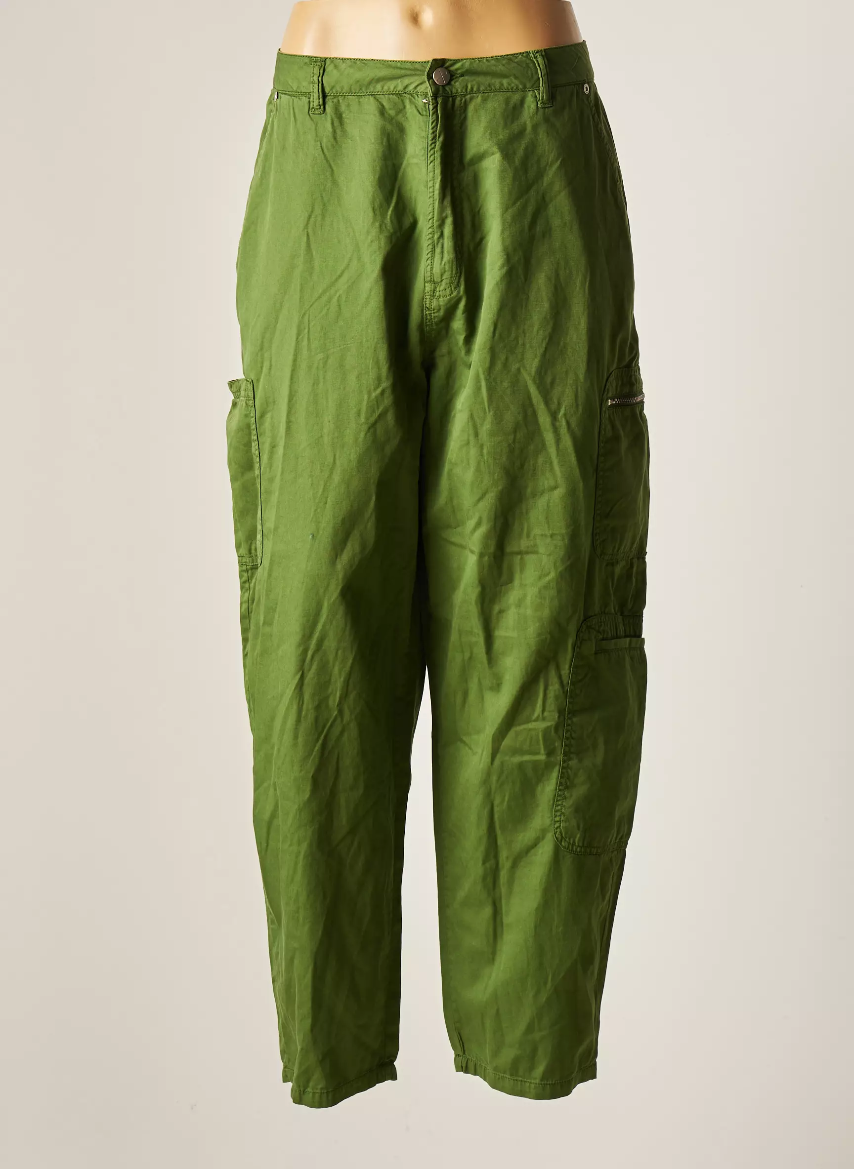 Pepe Jeans Pantalons Larges Femme couleur vert