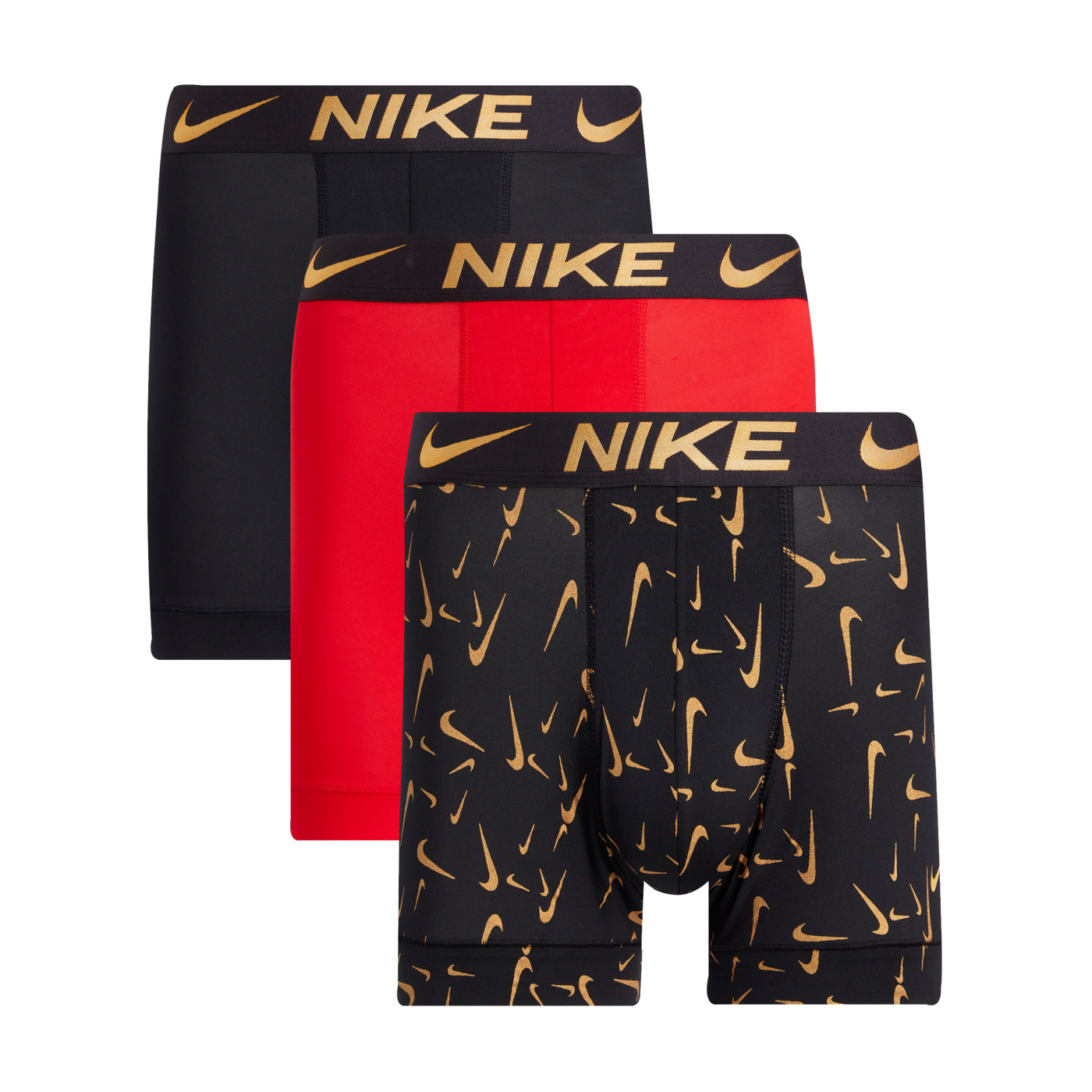 Nike Dri-FIT Micro Brief Boxershort 3er Pack Schwarz Rot FGGN