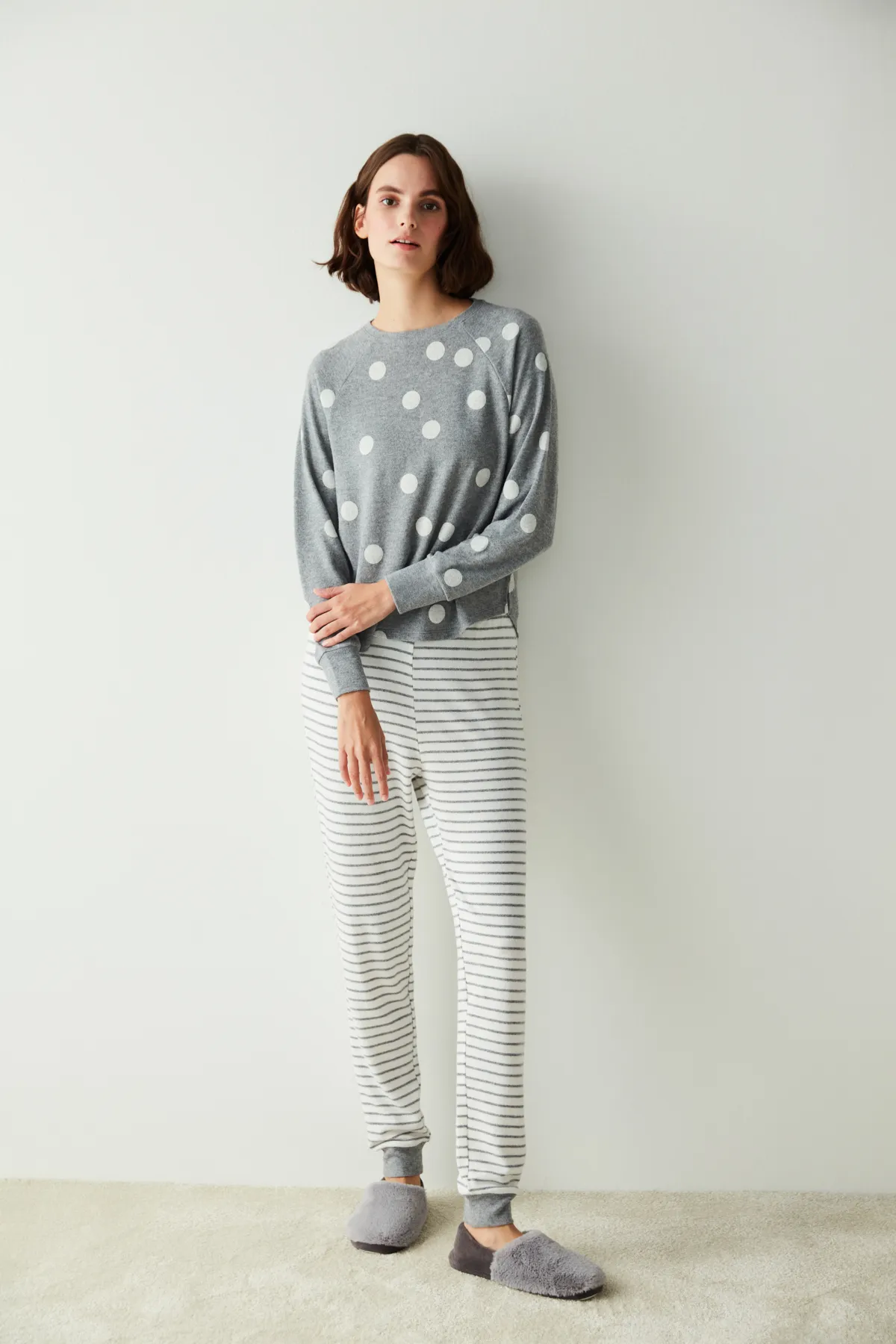 Penti  Pyjamaoberteil - Grau - Print