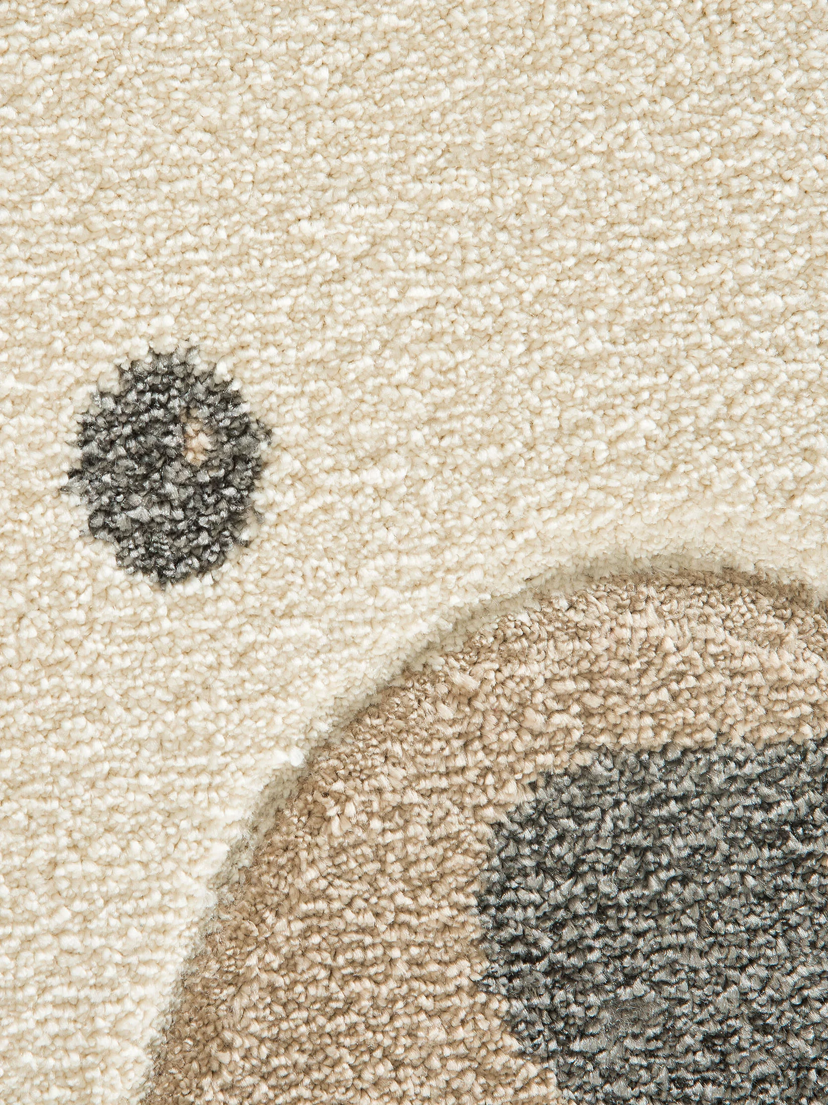 Karlo Kinder-Teppich, Creme/grau