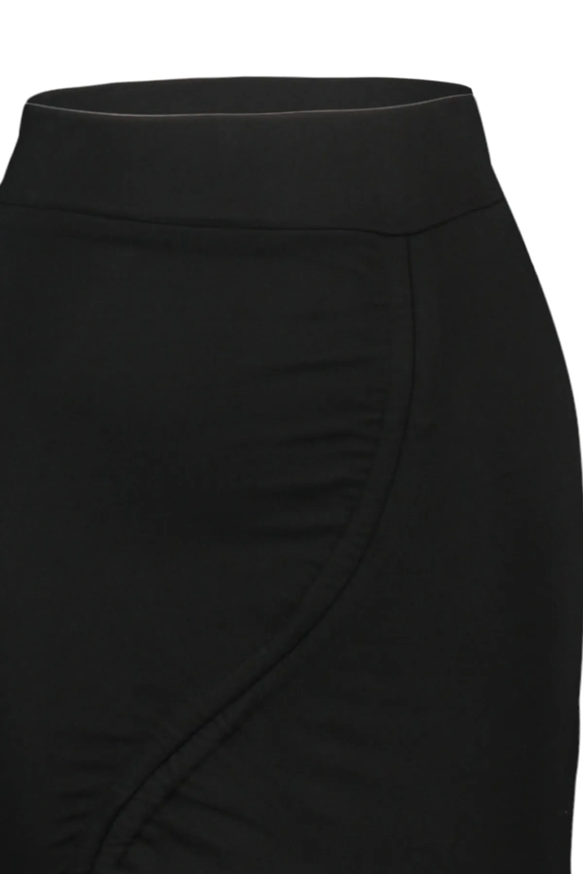 Trendyol Collection  Schwarzer taillierter Mini-Strickrock mit Raffung TWOAW22ET0630