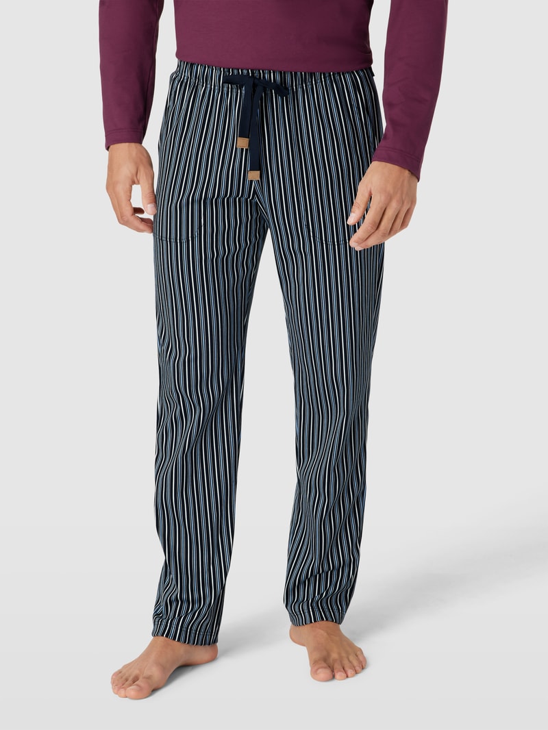 Pyjama-Hose mit elastischem Bund in blau
