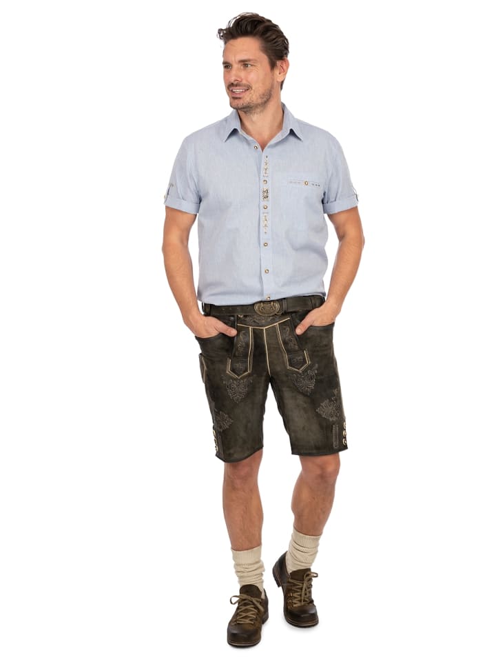 Gipfelstürmer Trachtenhemd 421020-1913 in blau günstig kaufen