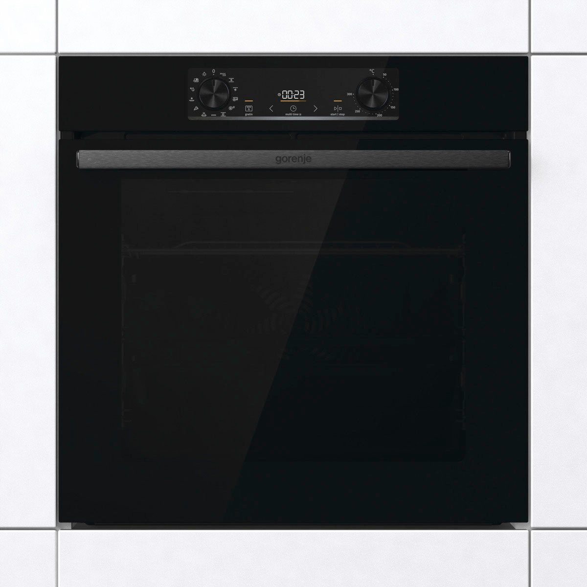 GORENJE Einbaubackofen BOS6737E09BGOT, mit 2-fach-Teleskopauszug, Aqua-Reinigungsfunktion, ExtraSteam