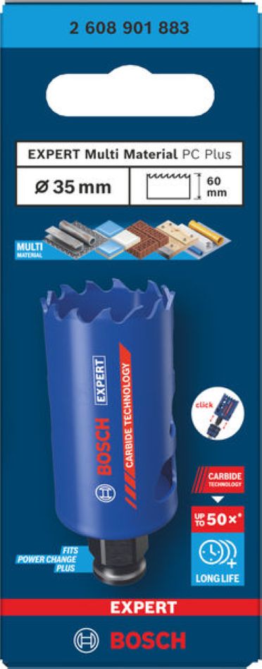 Bosch Blue Accessories 2608901883 EXPERT Power-Change hullsag med flere materialer 35 mm