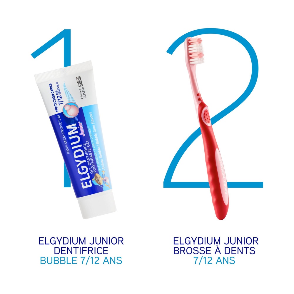 Oral Care ELGYDIUM Junior 7/12 ans Racoon Brosse à dents