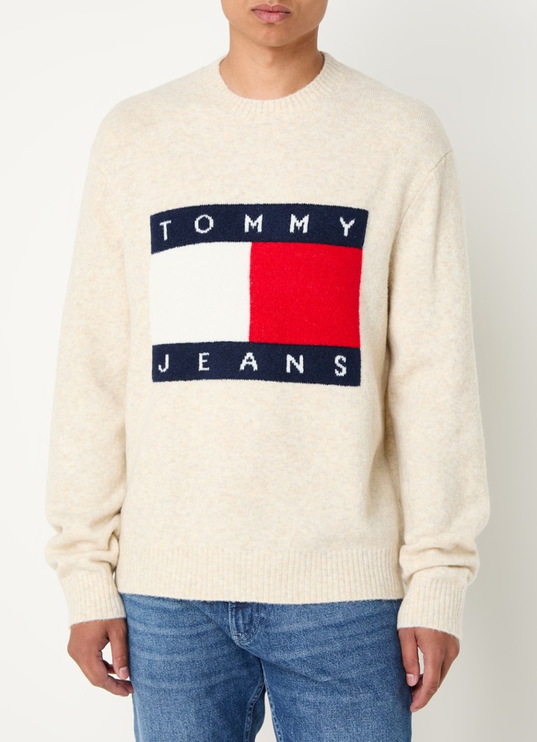 Tommy Hilfiger Fine-knit wool blend pullover with knitted-in logo