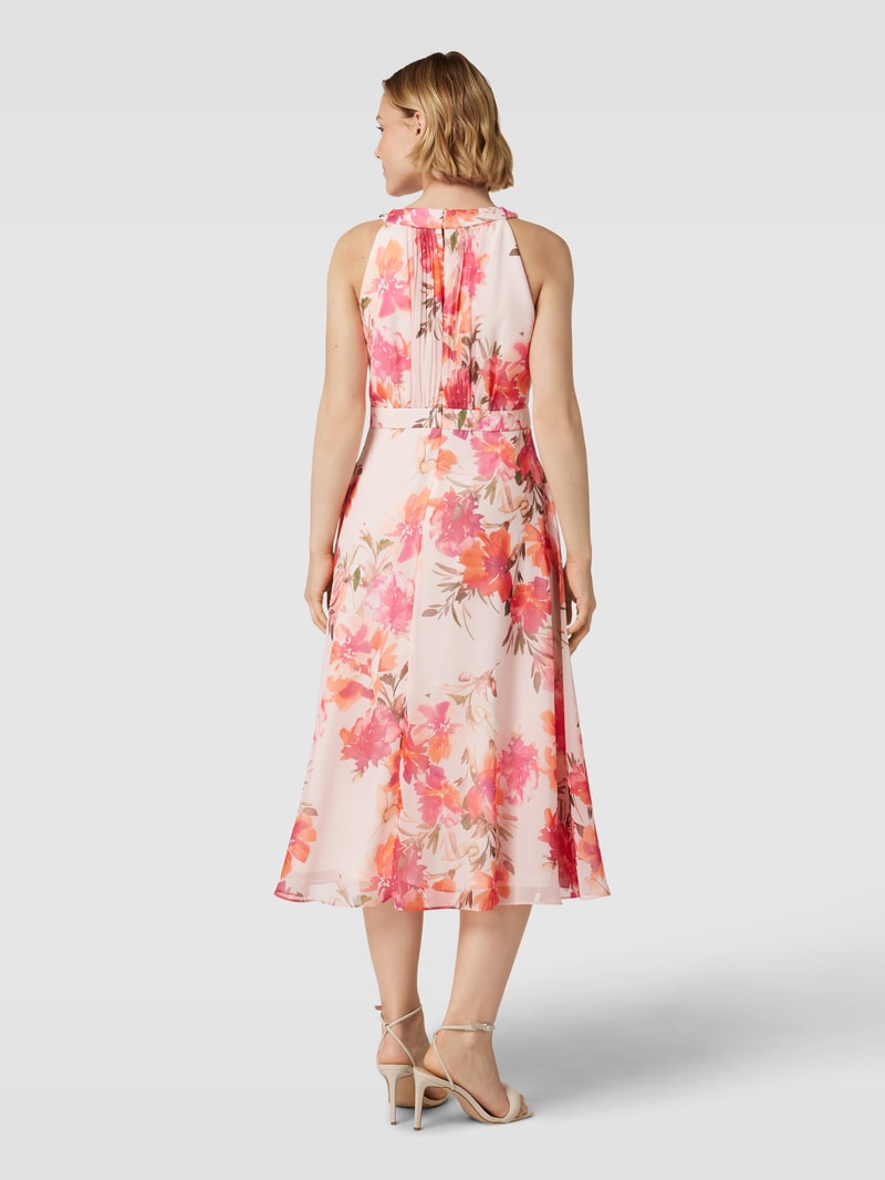 Cocktailkleid mit Neckholder in apricot