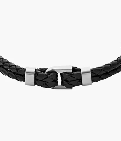 Fossil Armband Heritage D-Link Leder schwarz