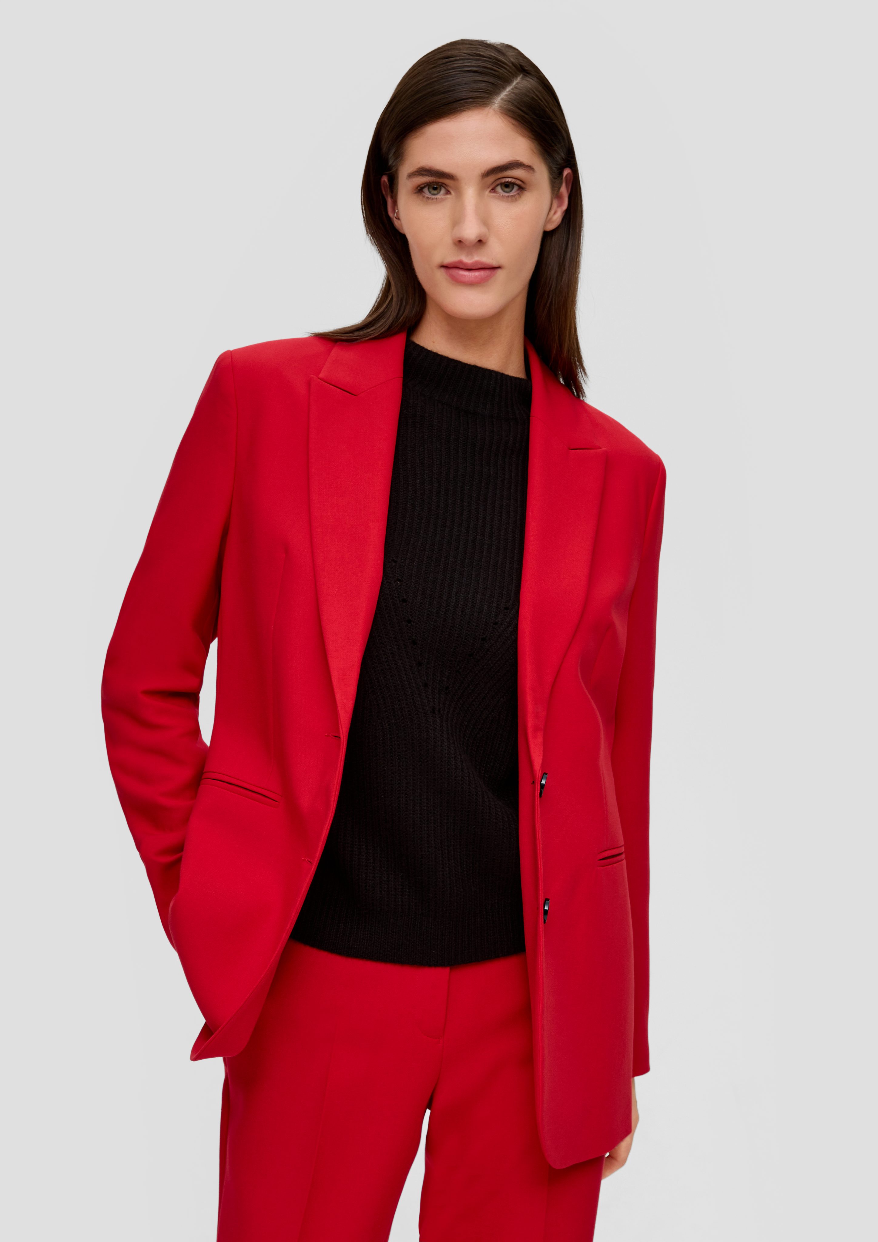 s.Oliver BLACK LABEL Jackenblazer Blazer aus Viskosestretch