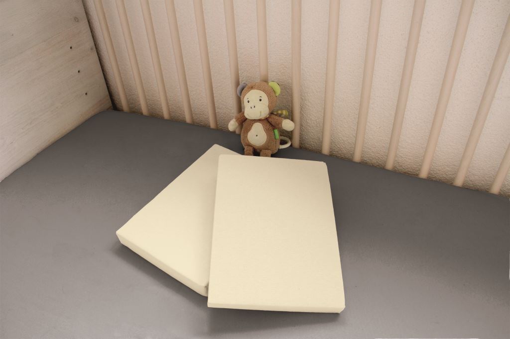 Dreamtex-Junior Kinder Jersey Spannbetttuch 2er Set 70x140 cm, Farbe offwhite
