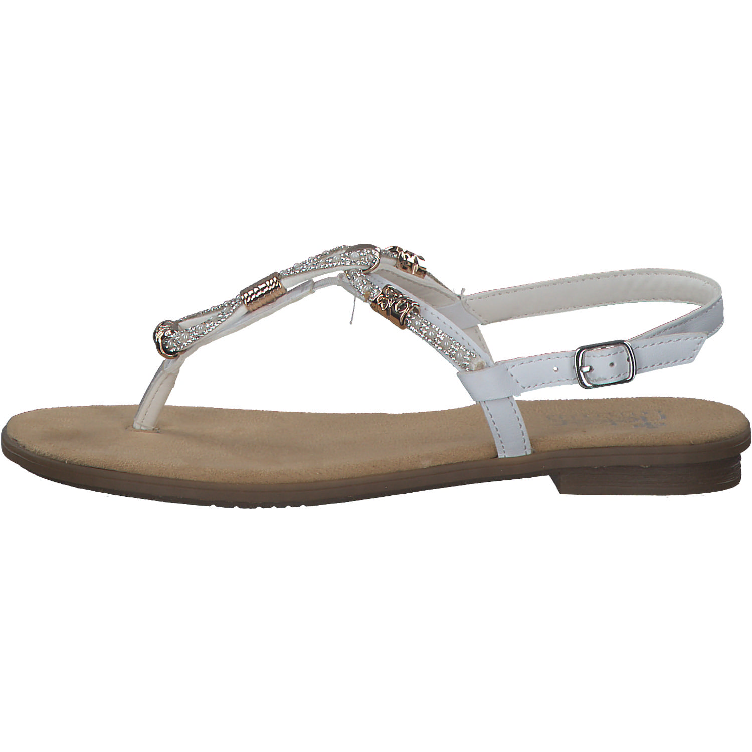 Rieker 64271, T-Steg-Sandalen, Damen, WEISS