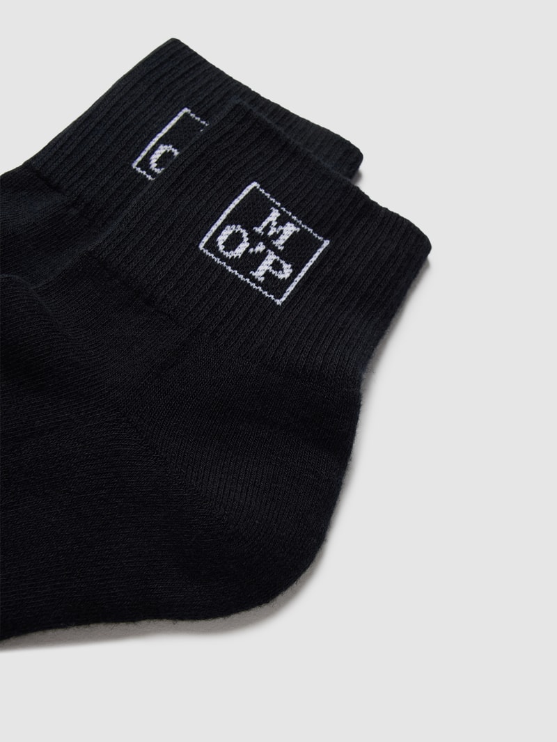 Socken mit Label-Detail im 2er-Pack Modell 'Maxi' in schwarz