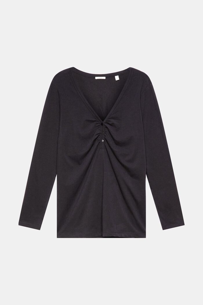 CURVY Longsleeve mit gerafftem Detail