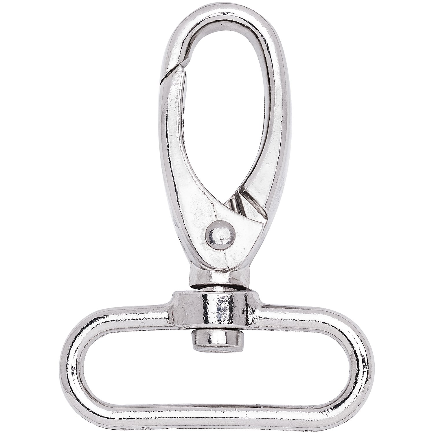 buttinette Karabinerhaken, silber, für 40 mm breite Bänder, Inhalt: 2 Stück
